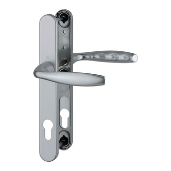 Maner pentru usa de exterior Hoppe New York, din aluminiu, latime 30 mm, interax 92 mm, culoare titan F9 Maner pentru usa de exterior Hoppe New York, din aluminiu, latime 30 mm, interax 92 mm, culoare titan F9