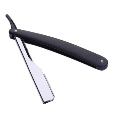 Brici cu lama clasica pentru tuns / barbierit, maner plastic, culoare negru