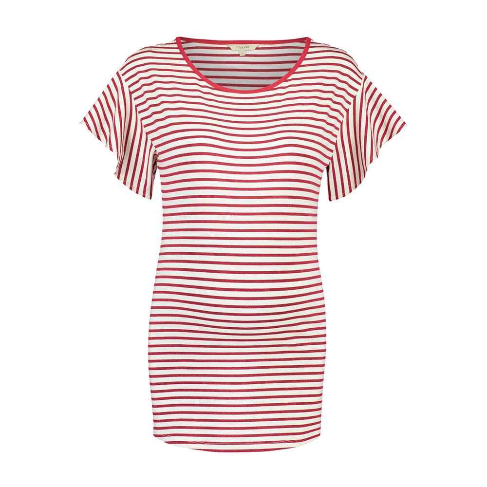 Tricou gravide, Noppies, dungi, rosu, XL EU