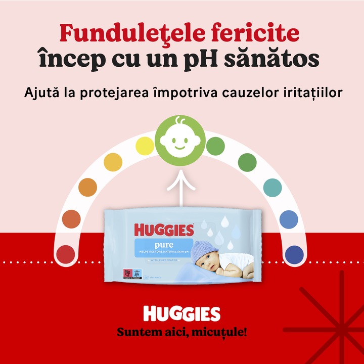 Servetele umede Huggies Pure, 10 pachete x 56, 560 buc