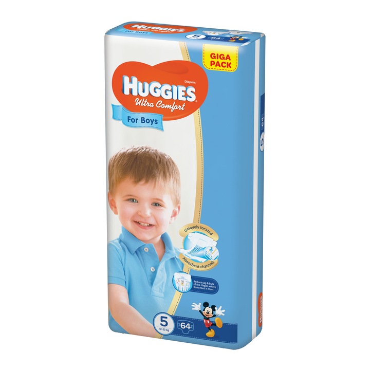 Huggies Ultra Comfort Giga Pack (5) Pelenka, Fiúk, 12-22 kg, 64 darab