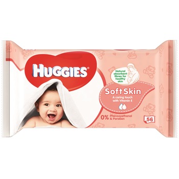 Servetele umede Huggies Soft Skin 56 buc Servetele umede Huggies Soft Skin 56 buc