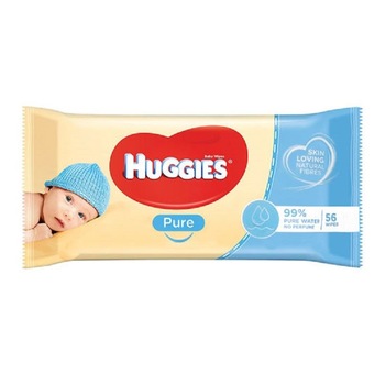 Servetele umede Huggies Pure 56 buc Servetele umede Huggies Pure 56 buc
