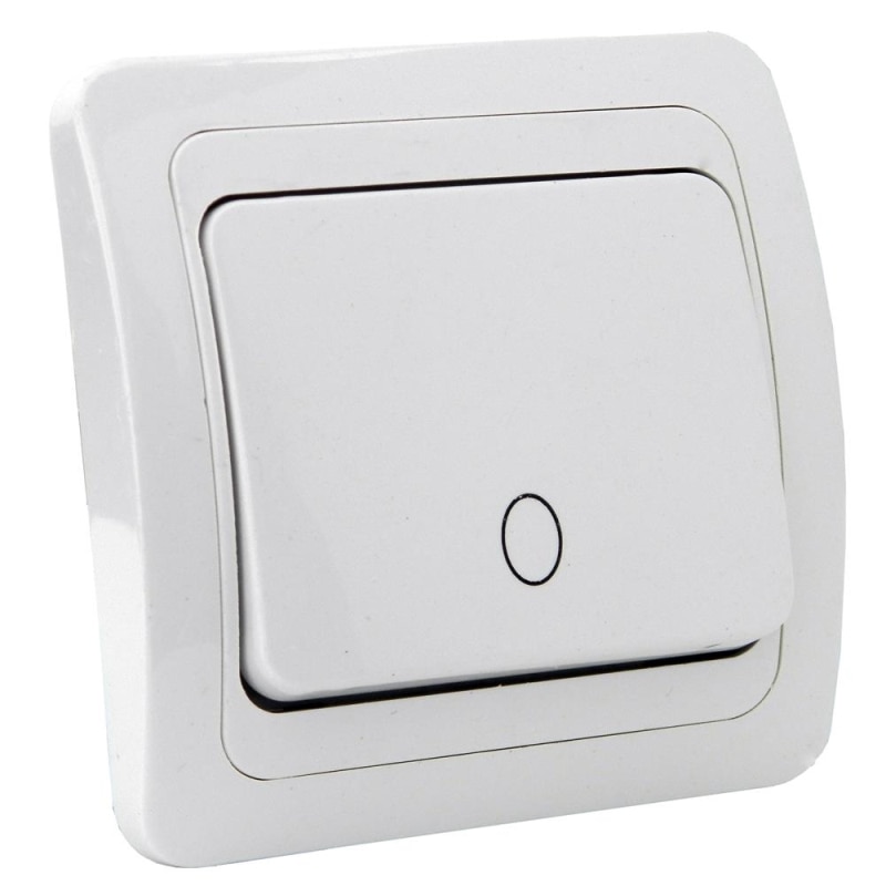 Intrerupator revenire Eco, ingropat, alb