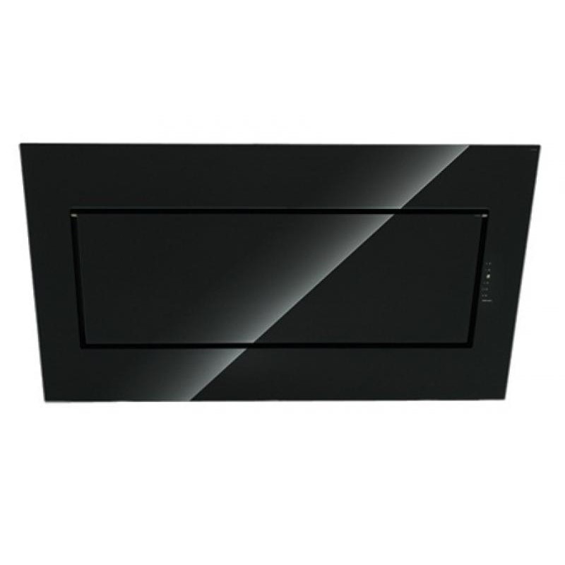 Hota de perete FALMEC QUASAR L=80 cm, Sticla de culoare neagra, Garantie 5 ani, Aspiratie perimetrala, Fabricatie Italia