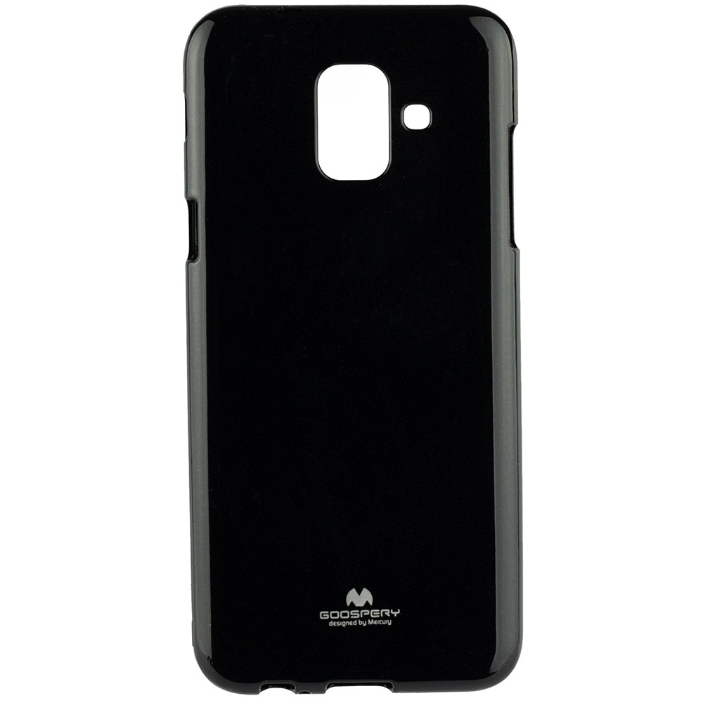 Husa Capac Spate Jelly Star Samsung Galaxy A6 (2018), Negru sclipitor