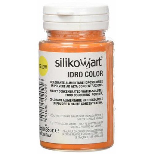 Colorant alimentar pudra hidrosolubil 25 g , Silikomart, Galben