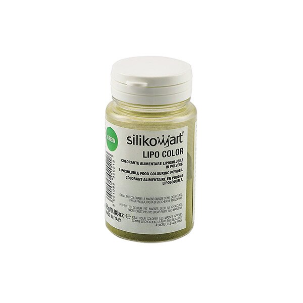 Colorant alimentar liposolubil pulbere, Silikomart, verde, 25g