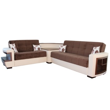 Coltar Extensibil Lima,305x260cm reversibil cu led,maro/bej Coltar Extensibil Lima,305x260cm reversibil cu led,maro/bej