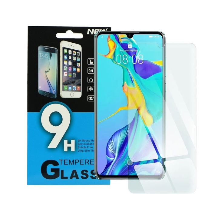 Huawei P30 kompatibilis üvegfólia, előlapi, edzett