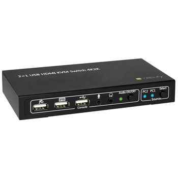 Comutator Techly, HDMI / USB 2 porturi, KVM, Negru Comutator Techly, HDMI / USB 2 porturi, KVM, Negru