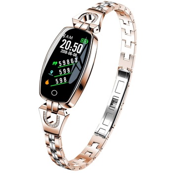 Ceas Smartwatch Sweet Lady H8 2019 , Bratara metalica cu insertii elegante cu bijuterii , Monitorizare Ritm Cardiac, Sedentarism, Fitness Tracker, IP67 Waterproof , Culoare Auriu Ceas Smartwatch Sweet Lady H8 2019 , Bratara metalica cu insertii elegante cu bijuterii , Monitorizare Ritm Cardiac, Sedentarism, Fitness Tracker, IP67 Waterproof , Culoare Auriu