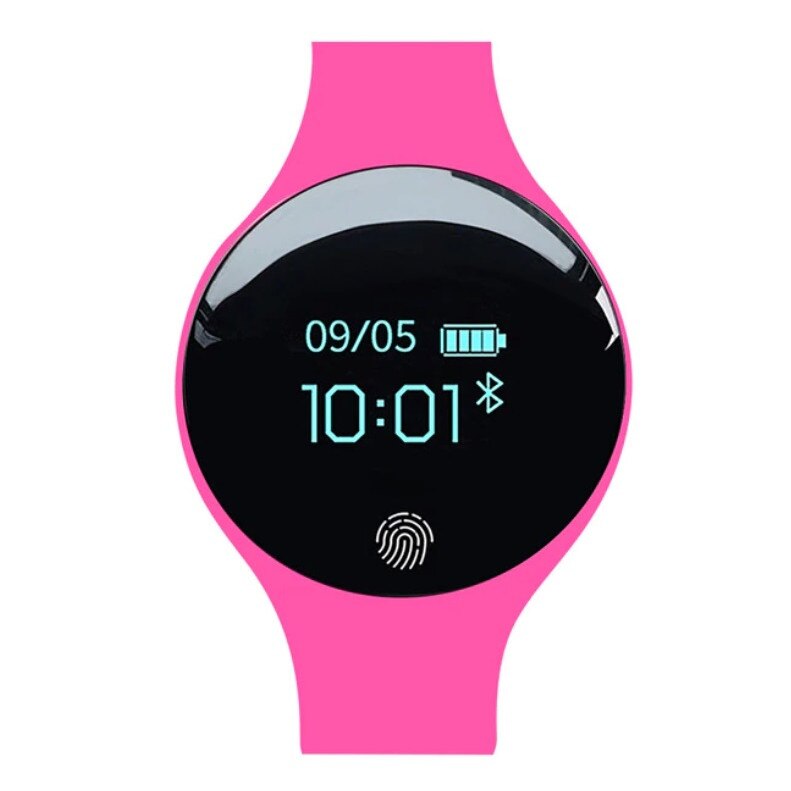 Ceas Smartwatch IDL Total Motion 2019 cu monitorizarea activitatiilor sportive,Display cu buton tactil, Bratara Silicon, Pedometru, Monitorizare Somn, Notificari Mesaje, Incarcare USB,Bluetooth 4.0, Compatibil Android/IoS, Culoare Roz