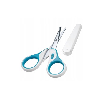 Forfecuta cu varf rotunjit pentru copii Nuk 750430, Turcoaz Forfecuta cu varf rotunjit pentru copii Nuk 750430, Turcoaz