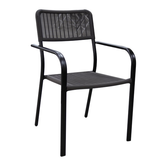 Scaun cu brate RAKI CAMPMAN 55,5x54x80cm cafea