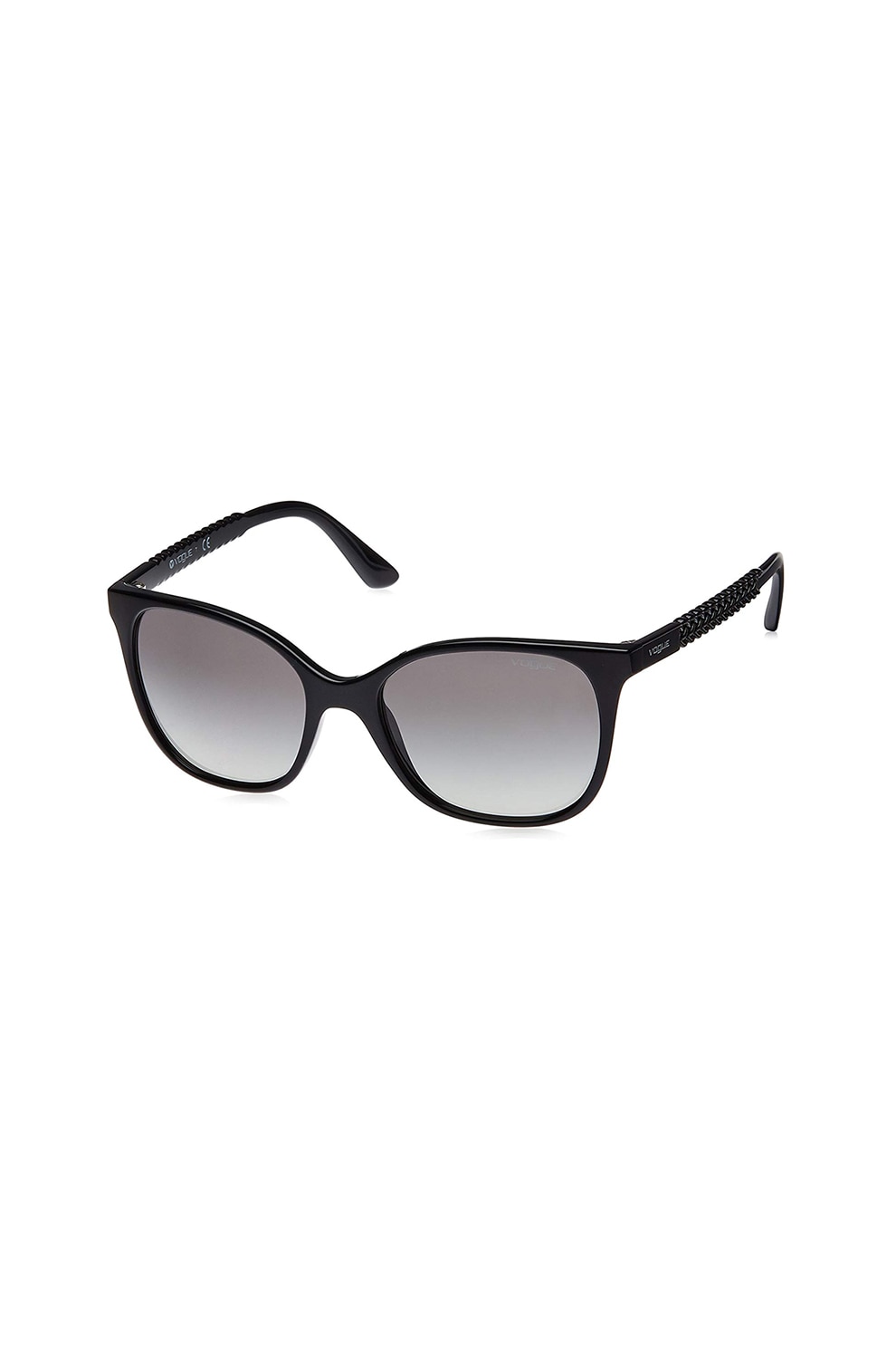 Vogue, Ochelari de soare ovali cu lentile in degrade, Negru, 54-18-140 Standard