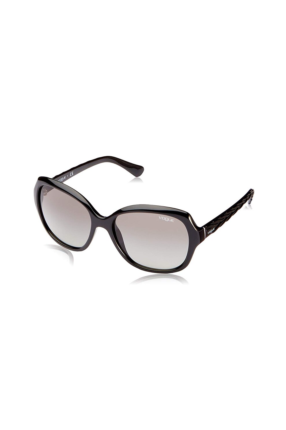 Vogue, Ochelari de soare patrati cu lentile in degrade, Negru, 56-16-135 Standard