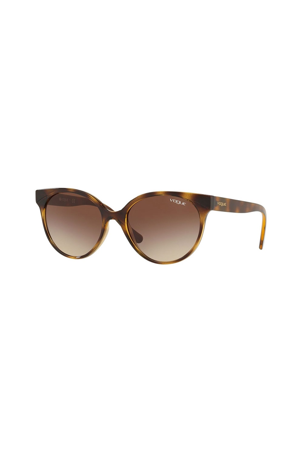 Vogue, Ochelari de soare pantos cu lentile in degrade, Negru/Maro, 53-17-140 Standard