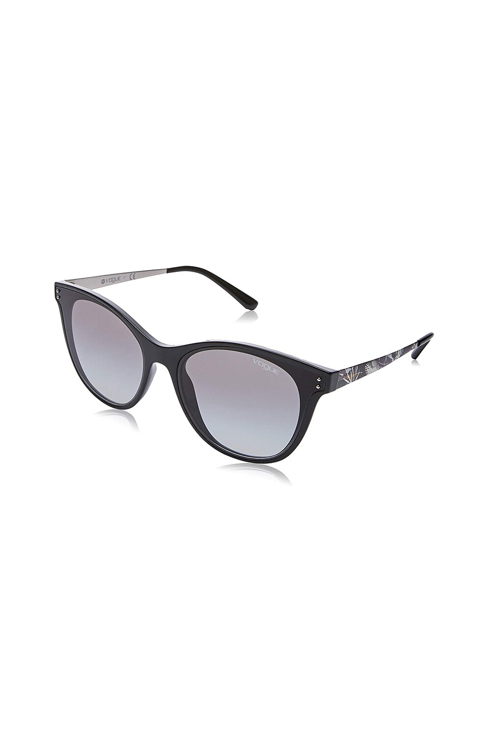 Vogue, Ochelari de soare patrati, Negru/Alb, 62-17-140 Standard