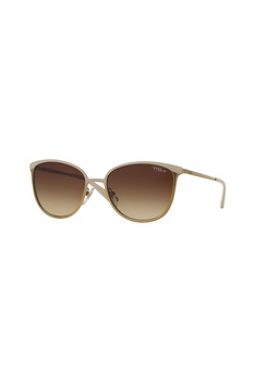 Vogue, Ochelari de soare cat-eye, Maro nisip/Auriu, 55-18-135 Standard Vogue, Ochelari de soare cat-eye, Maro nisip/Auriu, 55-18-135 Standard