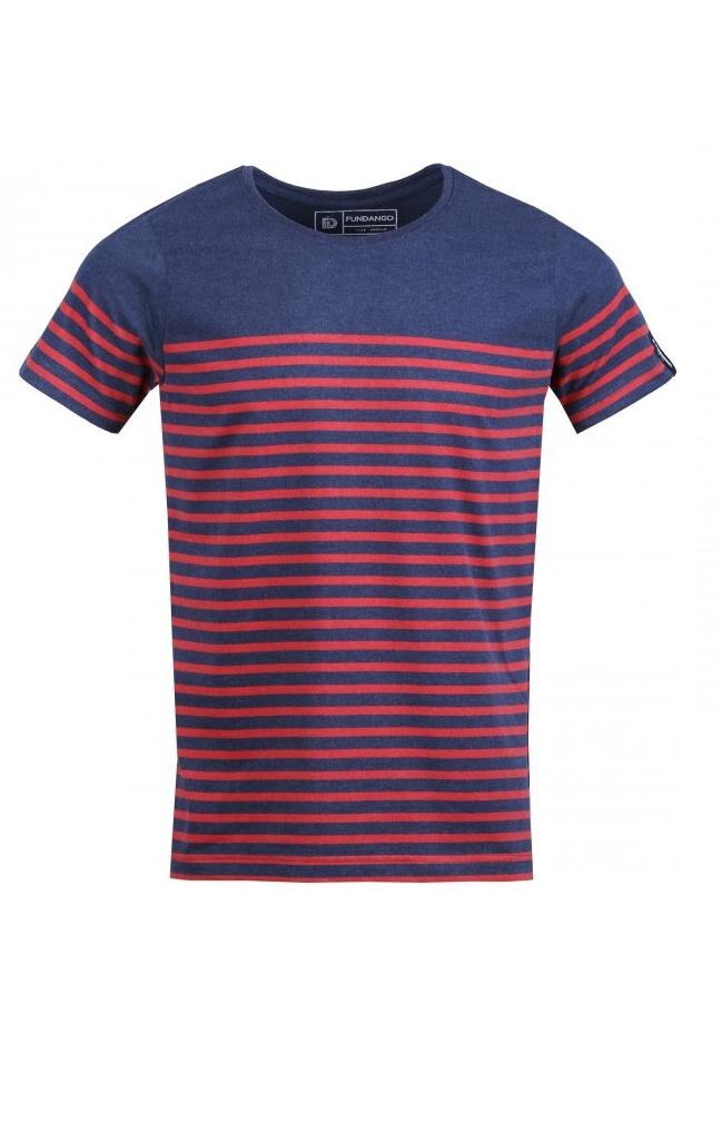 Tricou Fundango Jaggy Stripe Rosu