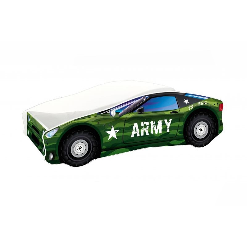 Pat Tineret MyKids Race Car 07 Army 140x70