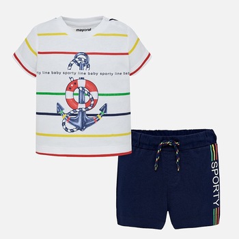 Set bermude si tricou ancora bebe baiat, Mayoral, 1643PV19AZU, bleumarin, 18 luni Set bermude si tricou ancora bebe baiat, Mayoral, 1643PV19AZU, bleumarin, 18 luni