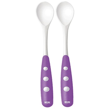 Set 2 lingurite plastic moale Nuk, , peste 6 luni Set 2 lingurite plastic moale Nuk, , peste 6 luni