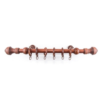 Galerie lemn masiv, culoare mahon, model ARES, 140 cm, accesorii incluse, KIT COMPLET Galerie lemn masiv, culoare mahon, model ARES, 140 cm, accesorii incluse, KIT COMPLET