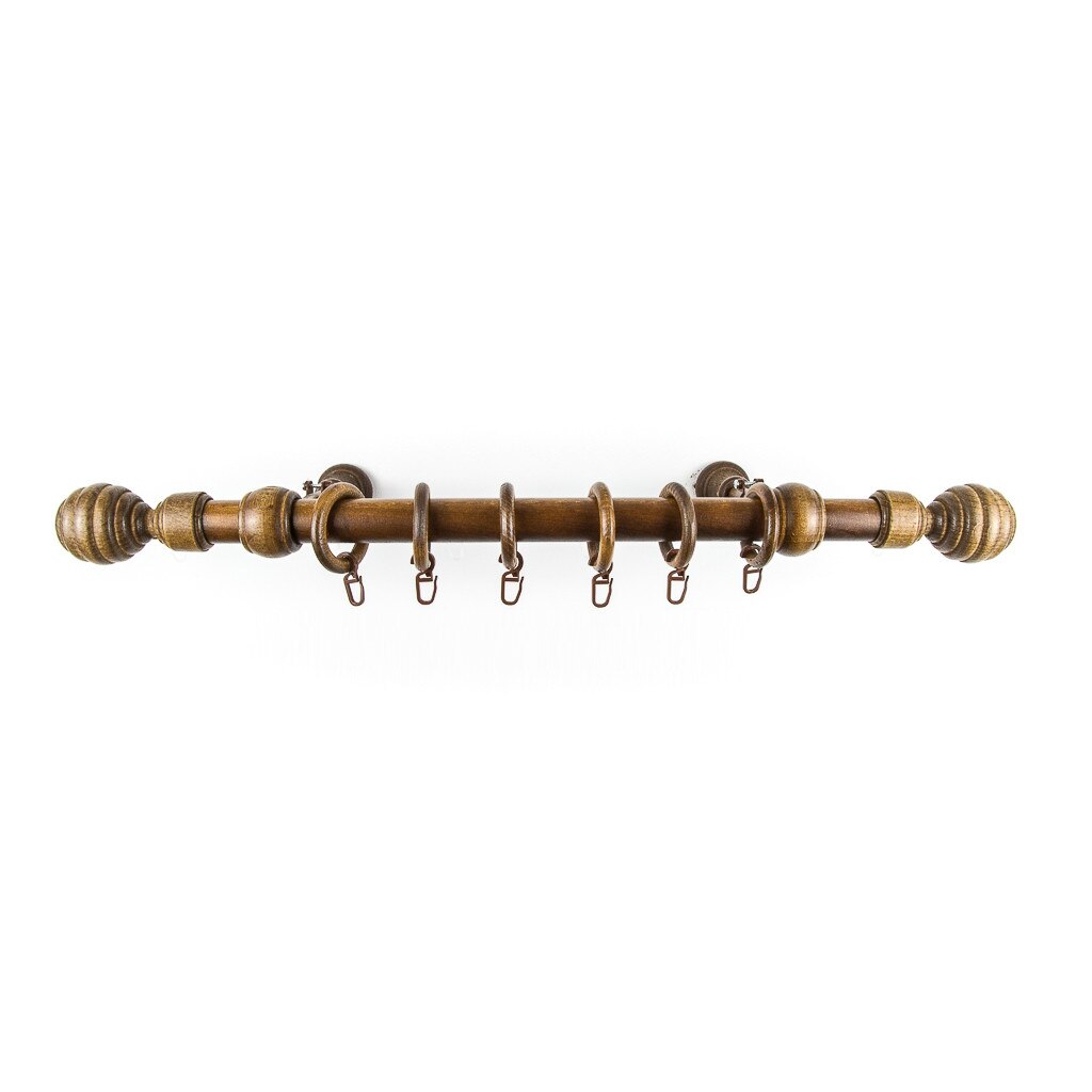Galerie lemn masiv, culoare nuc, model REGAL, 280 cm, accesorii incluse, KIT COMPLET