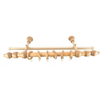 Kit galerie metal stejar 220 cm (accesorii din lemn masiv) + sina U stejar 210 cm Kit galerie metal stejar 220 cm (accesorii din lemn masiv) + sina U stejar 210 cm