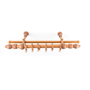 Kit galerie metal cires 140 cm (accesorii din lemn masiv) + sina U cires 130 cm Kit galerie metal cires 140 cm (accesorii din lemn masiv) + sina U cires 130 cm