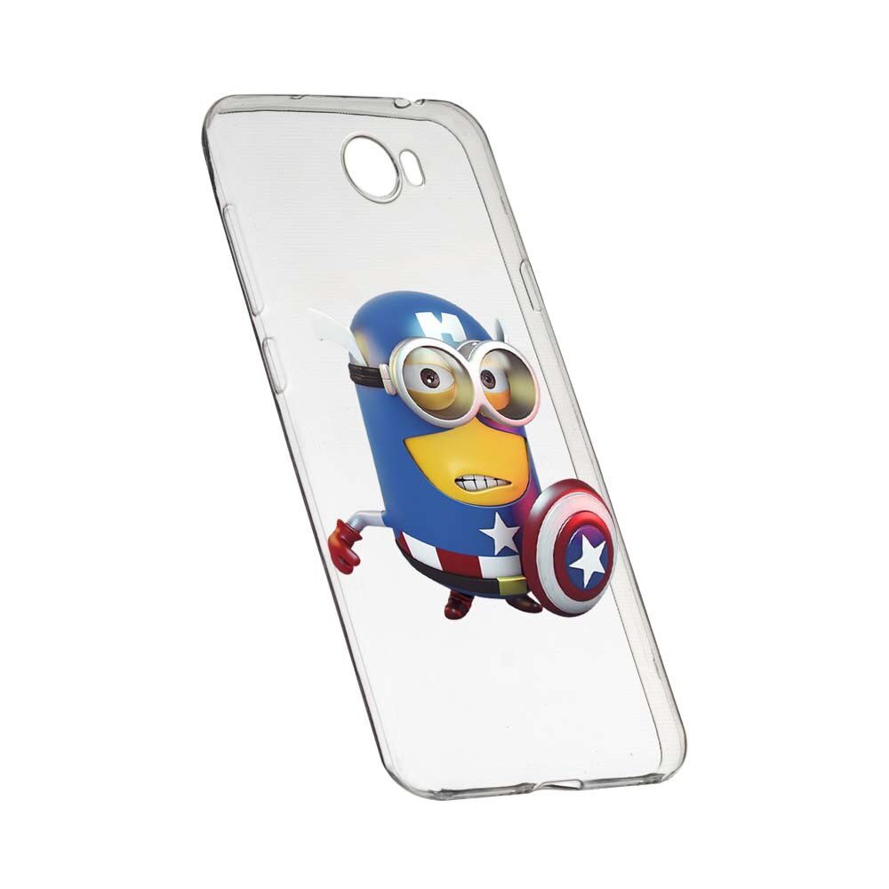 Husa de protectie Minion Avengers pentru Huawei Y7 /Enjoy 7 Plus /Nova Lite Plus 2017, rezistenta la uzura, anti-alunecare, din silicon Premium, 203