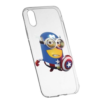 Husa de protectie Minion Avengers pentru Apple iPhone XS Max, rezistenta la uzura, anti-alunecare, din silicon Premium, 203 Husa de protectie Minion Avengers pentru Apple iPhone XS Max, rezistenta la uzura, anti-alunecare, din silicon Premium, 203