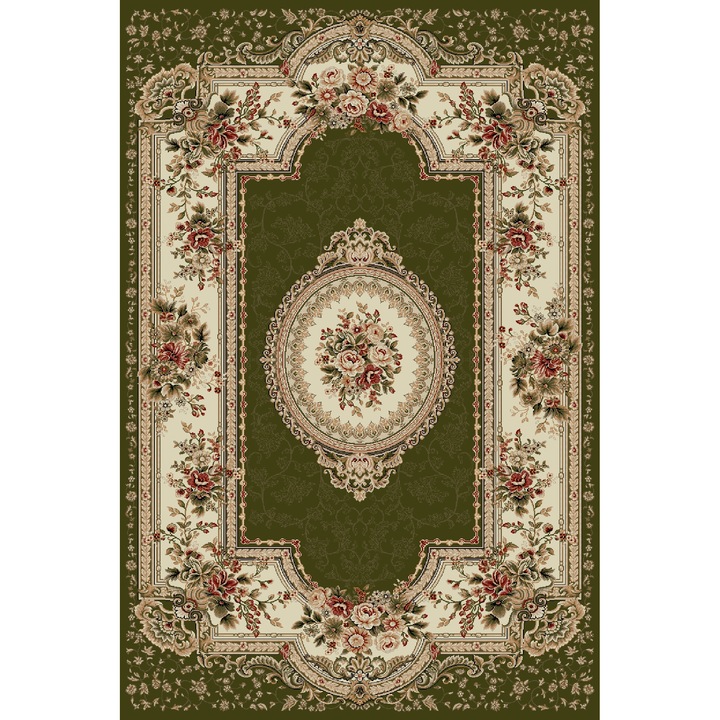 Klasszikus szőnyeg, Lotos 571-310, 50x80 cm, Zöld
