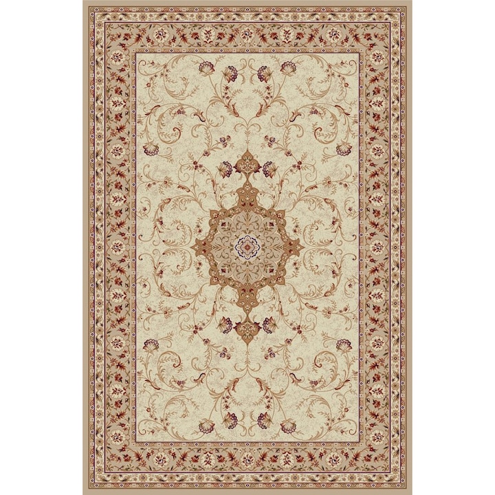 Klasszikus szőnyeg, Lotos 523, bézs/krém, 50x80 cm, 1800 gr/m2