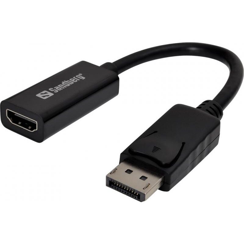 Adaptor cu cablu , Sandberg , DisplayPort1.2>HDMI 4K , negru