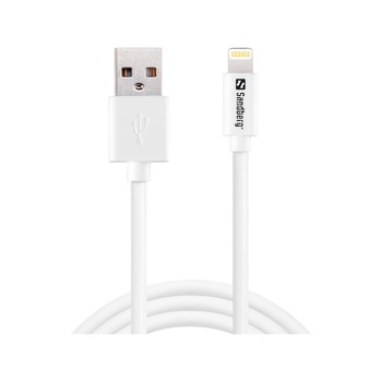 Cablu da date , Sandberg , USB>Lightning , 1m , alb Cablu da date , Sandberg , USB>Lightning , 1m , alb