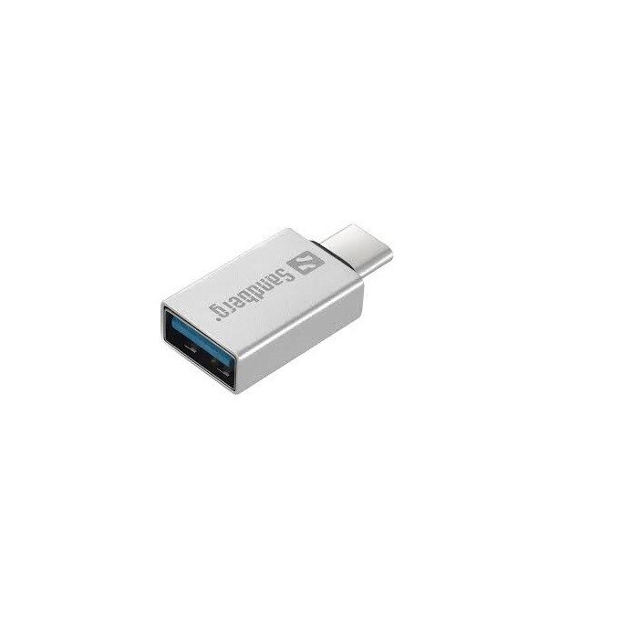 Adaptor , Sandberg , Dongle USB/C la USB 3.0 , alb