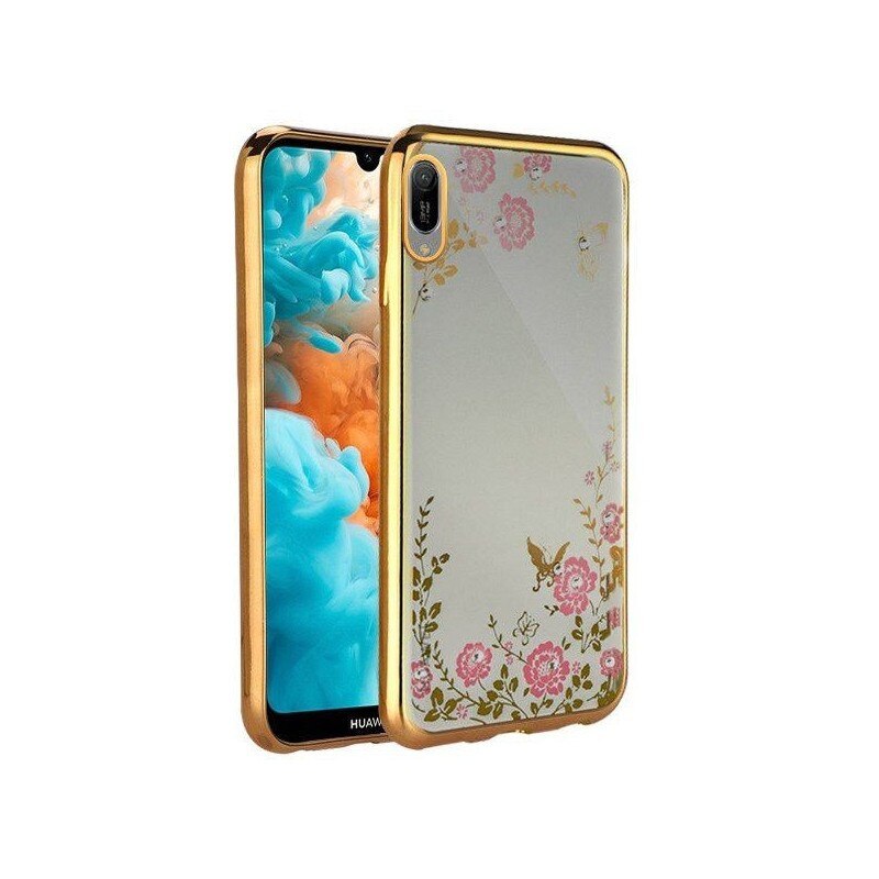 Husa Spate Forcell Bling Diamond Samsung Galaxy M10 Gold