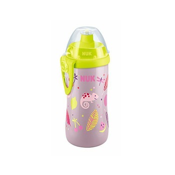 Biberon cu adaptor push pull 300 ml Nuk Junior Cup 255408-1, Multicolor 3+ ani Biberon cu adaptor push pull 300 ml Nuk Junior Cup 255408-1, Multicolor 3+ ani