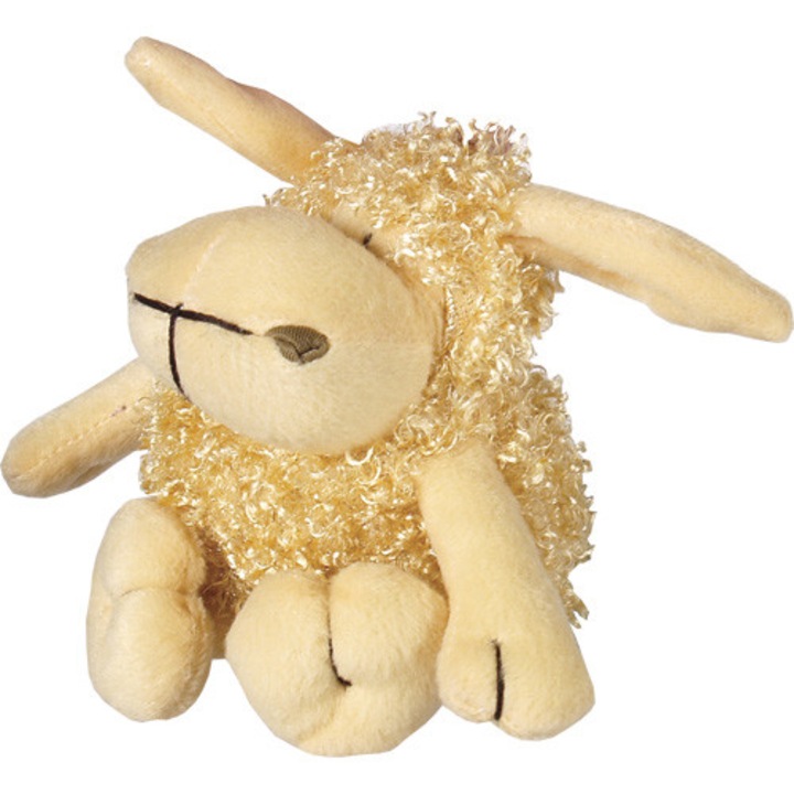 Кучешка играчка OEM, Овца, Плюш, Крем, 16-22см