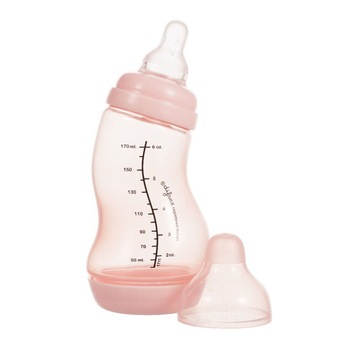 Biberon anticolici, Difrax, fara BPA, roz , 170 ml Biberon anticolici, Difrax, fara BPA, roz , 170 ml