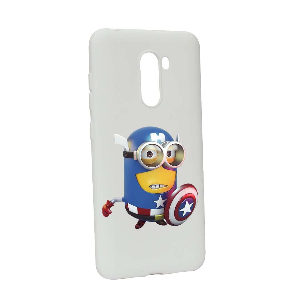 Husa de protectie Minion Avengers pentru Xiaomi PocoPhone F1, rezistenta la uzura, anti-alunecare, din silicon Premium, W203