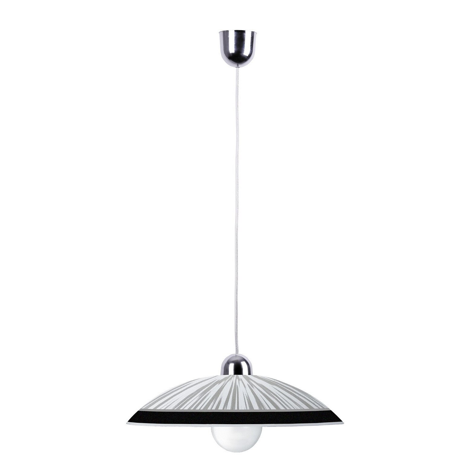 Pendul modern SPHERE, Rabalux 1859, un bec E27, alb/negru cu model