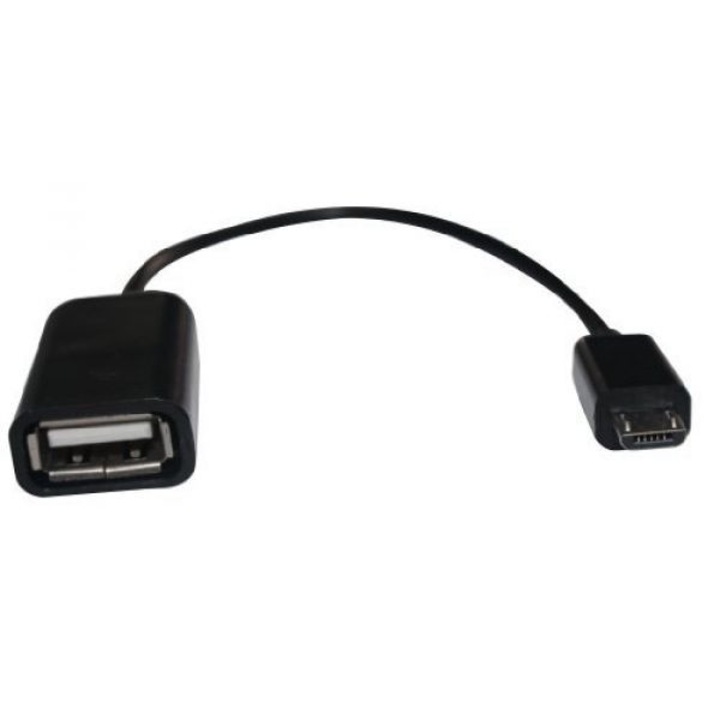Cablu de incarcare si transfer date , Sandberg , OTG Micro USB tata /USB mama , negru