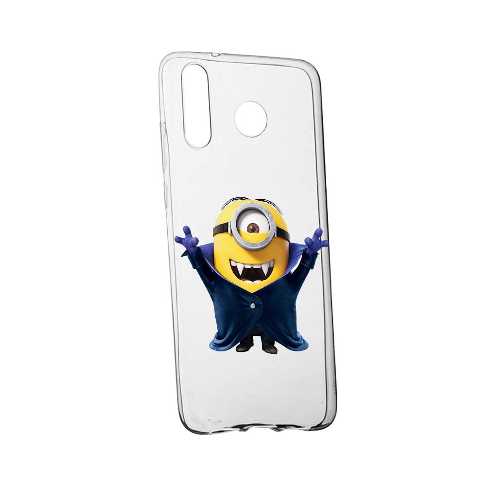 Husa de protectie Minion Vampire pentru Samsung Galaxy M20, rezistenta la uzura, anti-alunecare, din silicon Premium, 204