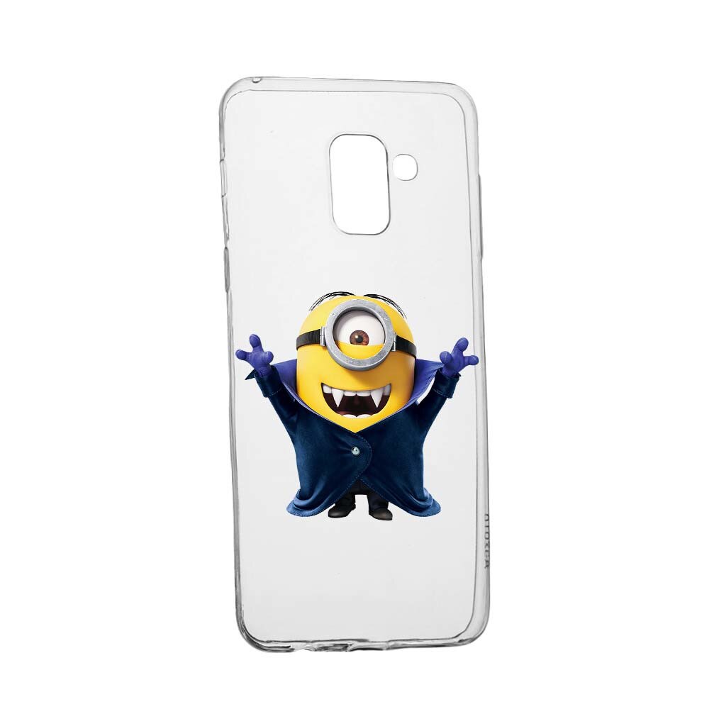 Husa de protectie Minion Vampire pentru Samsung Galaxy J6 2018, rezistenta la uzura, anti-alunecare, din silicon Premium, 204