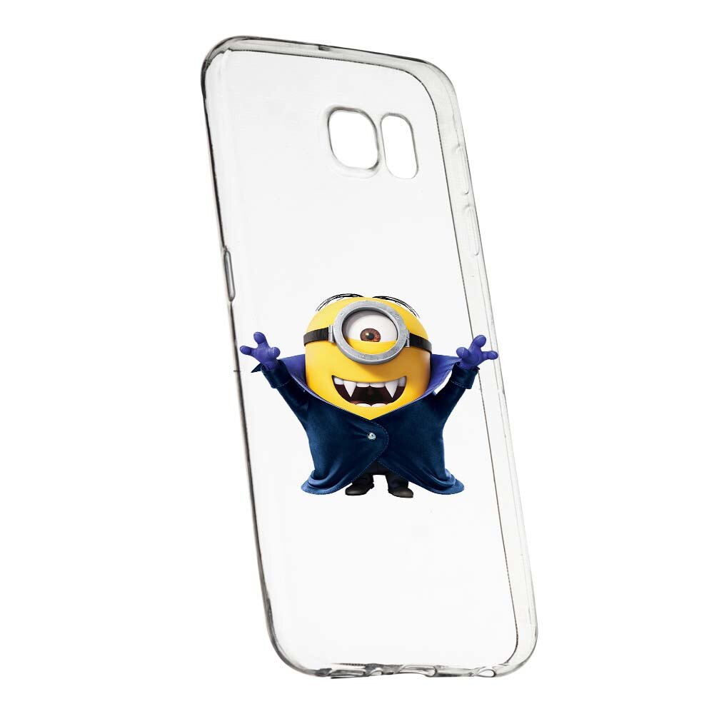 Husa de protectie Minion Vampire pentru Samsung Galaxy S7, rezistenta la uzura, anti-alunecare, din silicon Premium, 204