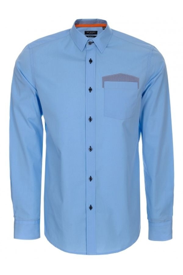 Camasa eleganta cu maneca lunga, Top Secret Rozmiar, Bumbac, Albastru, 44/45